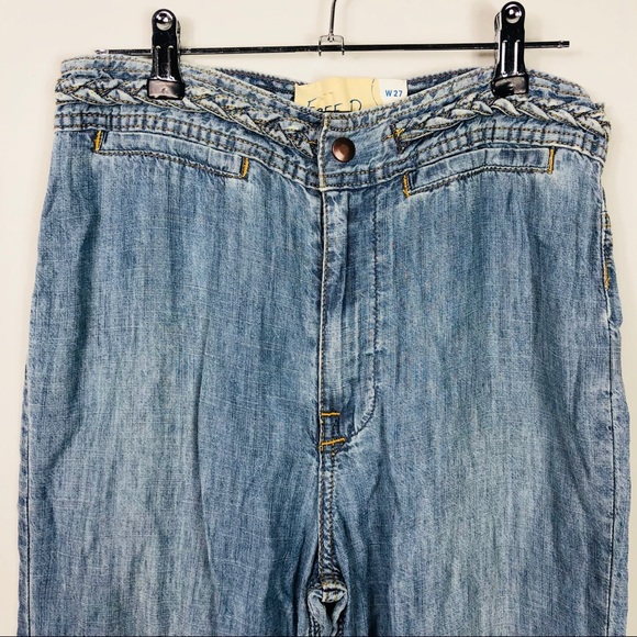 Free People Ola High Waist Braided Flares 27 - Picture 5 of 8